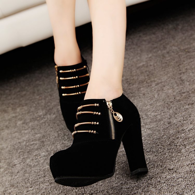 New Women's Chunky Heel Waterproof Ankle Boots