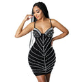Sling Hot Drilling Dress for Nightclub Women